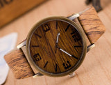 Women Men Quartz Wristwatches Casual Wooden Color Leather Strap Wood Watch Reloj Mujer Women Watch Montre Homme